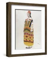 Young Peasant Girl, 1922-Leon Bakst-Framed Giclee Print