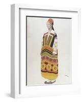 Young Peasant Girl, 1922-Leon Bakst-Framed Giclee Print