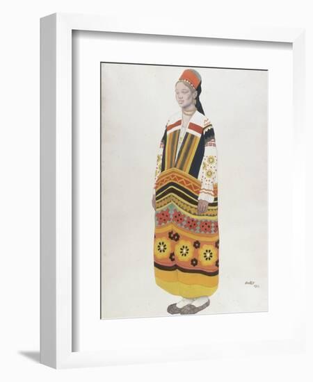 Young Peasant Girl, 1922-Leon Bakst-Framed Giclee Print