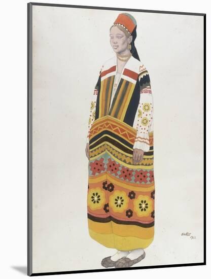 Young Peasant Girl, 1922-Leon Bakst-Mounted Giclee Print