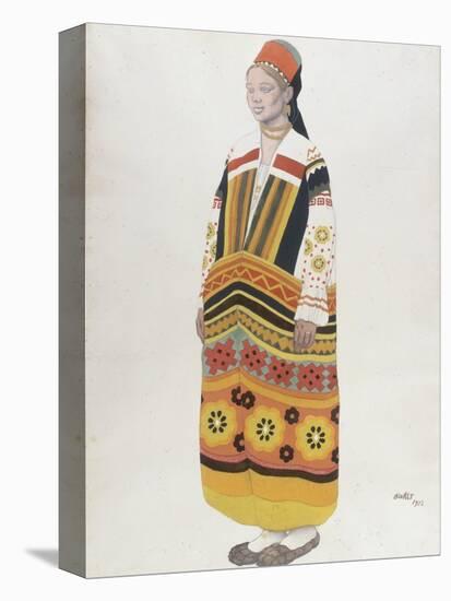Young Peasant Girl, 1922-Leon Bakst-Stretched Canvas