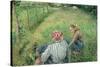 Young Peasant Girls Resting in the Fields near Pontoise. Dated: 1882. Dimensions: overall: 65.41...-Camille Pissarro-Stretched Canvas