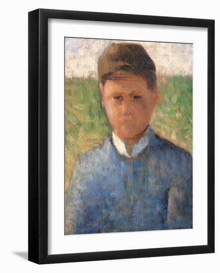 Young Peasant in Blue-Pierre Puvis de Chavannes-Framed Giclee Print