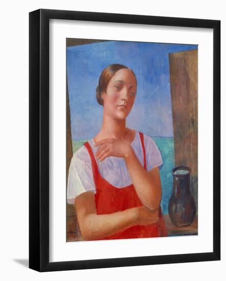 Young Peasant Woman, 1928-Kosjma Ssergej Petroff-Wodkin-Framed Giclee Print