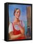 Young Peasant Woman, 1928-Kosjma Ssergej Petroff-Wodkin-Framed Stretched Canvas