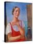 Young Peasant Woman, 1928-Kosjma Ssergej Petroff-Wodkin-Stretched Canvas