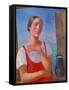 Young Peasant Woman, 1928-Kosjma Ssergej Petroff-Wodkin-Framed Stretched Canvas