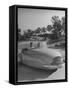Young People Driving a Three Wheeled Auto-Nina Leen-Framed Stretched Canvas