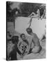 Young People Enjoying the Swimming Pool at Home of Herbert Stothart-Nina Leen-Stretched Canvas