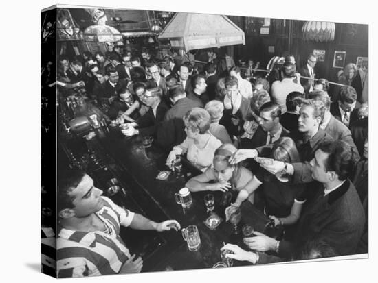 Young People Fill a Manhattan Singles Bar-Ralph Morse-Stretched Canvas