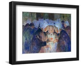 Young People from Breton before a Procession, C1884-1930-Fernand Loyen du Puigaudeau-Framed Giclee Print