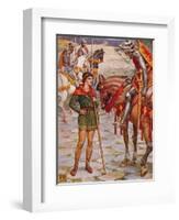 'Young Percival Questions Sir Owen', 1911-Walter Crane-Framed Giclee Print