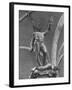 Young Perseus Holding the Decapitated Gorgon Head of Medusa, Standing over Her Body-Carl Mydans-Framed Photographic Print