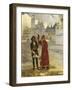 Young Peter I and His Falcon, 1900s-Klavdi Vasilyevich Lebedev-Framed Giclee Print