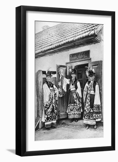 Young Priests in Costume in Rural Hungary, 1926-AW Cutler-Framed Giclee Print