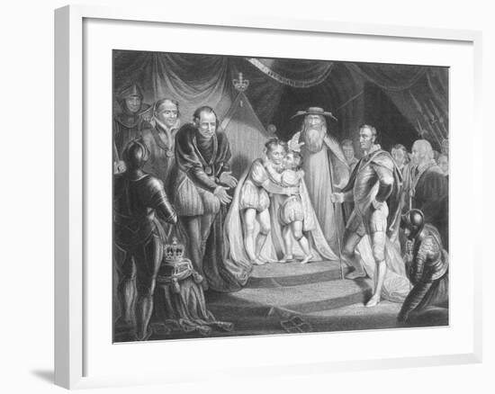 Young Princes Hugging-null-Framed Giclee Print