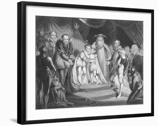 Young Princes Hugging-null-Framed Giclee Print