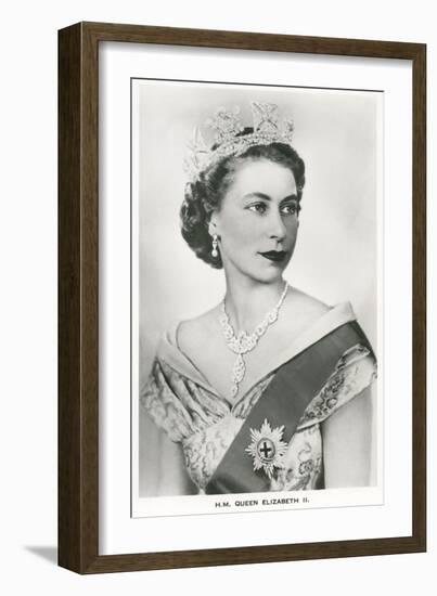 Young Queen Elizabeth II-null-Framed Art Print