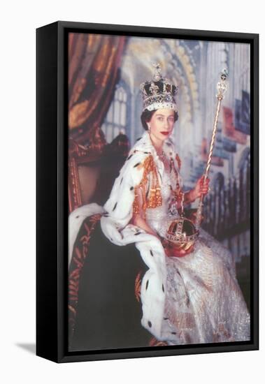 Young Queen Elizabeth II-null-Framed Stretched Canvas