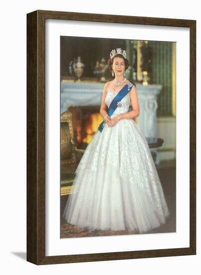 Young Queen Elizabeth II-null-Framed Art Print