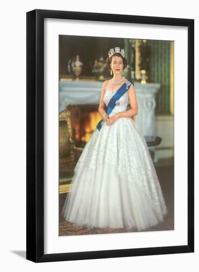 Young Queen Elizabeth II-null-Framed Art Print