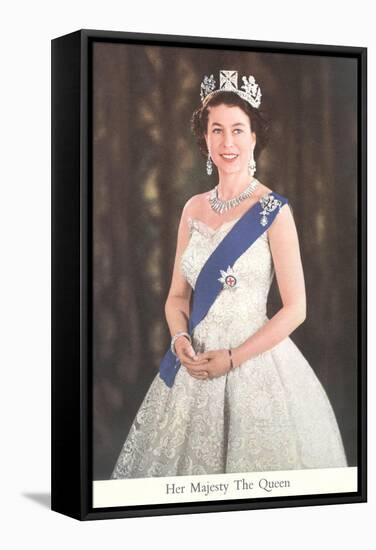 Young Queen Elizabeth-null-Framed Stretched Canvas