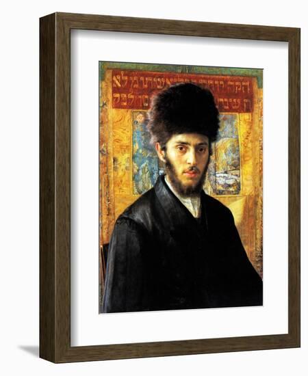 Young Rabbi from Nadorna-Isidor Kaufmann-Framed Art Print