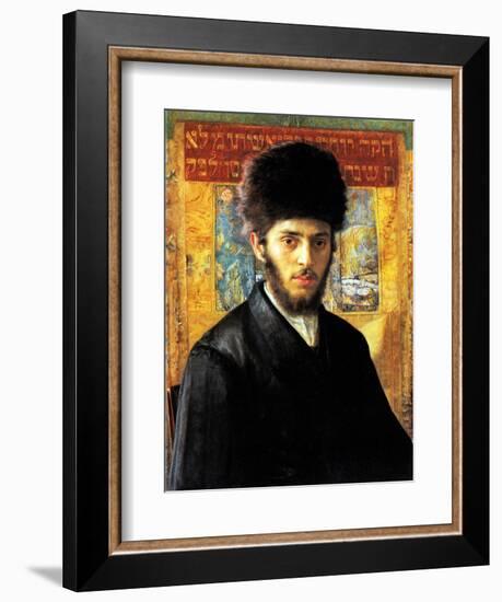 Young Rabbi from Nadorna-Isidor Kaufmann-Framed Art Print