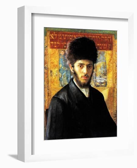 Young Rabbi from Nadorna-Isidor Kaufmann-Framed Art Print