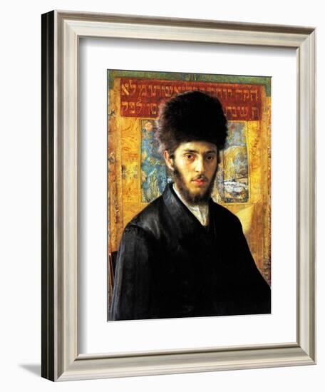 Young Rabbi from Nadorna-Isidor Kaufmann-Framed Art Print