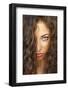 Young Red-Haired Woman with Curly Hair Looking at Camera-Axel Schmies-Framed Photographic Print