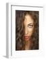 Young Red-Haired Woman with Curly Hair Looking at Camera-Axel Schmies-Framed Photographic Print
