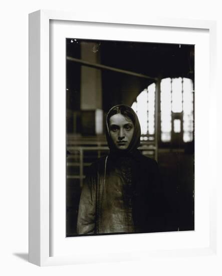 Young Russian Jewess, Ellis Island, 1905-Lewis Wickes Hine-Framed Giclee Print