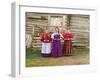 Young Russian Peasant Women, Sheksna River, Near the Small Town of Kirillov, Russia, 1909-Sergey Mikhaylovich Prokudin-Gorsky-Framed Giclee Print