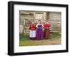 Young Russian Peasant Women, Sheksna River, Near the Small Town of Kirillov, Russia, 1909-Sergey Mikhaylovich Prokudin-Gorsky-Framed Giclee Print