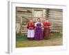 Young Russian Peasant Women, Sheksna River, Near the Small Town of Kirillov, Russia, 1909-Sergey Mikhaylovich Prokudin-Gorsky-Framed Giclee Print