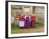 Young Russian Peasant Women, Sheksna River, Near the Small Town of Kirillov, Russia, 1909-Sergey Mikhaylovich Prokudin-Gorsky-Framed Giclee Print