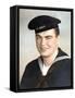 Young Sailor's Formal Us Navy Portrait, Ca. 1942-null-Framed Stretched Canvas