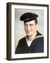 Young Sailor's Formal Us Navy Portrait, Ca. 1942-null-Framed Photographic Print