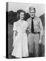 Young Sailor with His Girlfriend, Ca. 1942.-Kirn Vintage Stock-Stretched Canvas