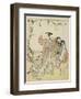 Young Samurai Viewing Cherry Blossoms as a Mitate of Prince Kaoru, C. 1767-Suzuki Harunobu-Framed Giclee Print
