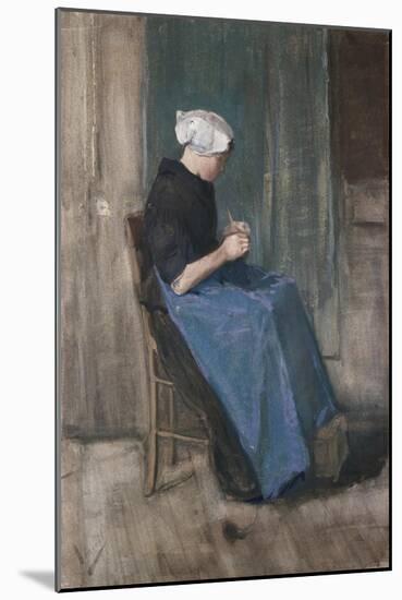 Young Scheveningen Woman, Knitting, 1881-David Gilmour Blythe-Mounted Giclee Print