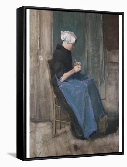 Young Scheveningen Woman, Knitting, 1881-David Gilmour Blythe-Framed Stretched Canvas