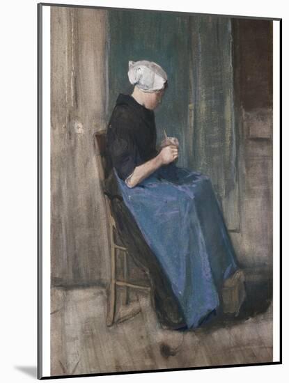 Young Scheveningen Woman, Knitting, 1881-David Gilmour Blythe-Mounted Giclee Print