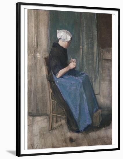 Young Scheveningen Woman, Knitting, 1881-David Gilmour Blythe-Framed Premium Giclee Print