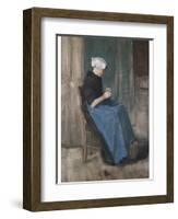 Young Scheveningen Woman, Knitting, 1881-David Gilmour Blythe-Framed Giclee Print