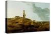 Young Shepherd and His Dog Watching over a Flock of Sheep at Mousehold Heath, 19th Century-John Crome-Stretched Canvas