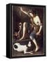 Young Shepherd Playing with a Cat-Tommaso Salini-Framed Stretched Canvas