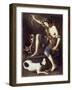 Young Shepherd Playing with a Cat-Tommaso Salini-Framed Giclee Print