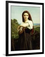 Young Shepherdess-William Adolphe Bouguereau-Framed Giclee Print